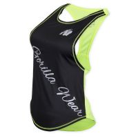 Gorilla Wear - Womens Florida Stringer Tank Top Black/Neon Lime