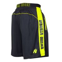 Gorilla Wear - Shelby Shorts - Black/Neon Lime