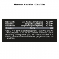 Mammut Nutrition - Zinc Tabs (240 Stck / Dose)