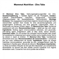 Mammut Nutrition - Zinc Tabs (240 Stck / Dose)