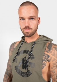 Gorilla Wear - Lawrence Hooded Tank Top - Army Green