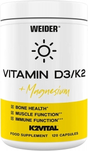 Weider - Vitamin D3/K2 + Magnesium (120 Kapseln)