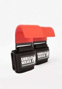 Gorilla Wear - Weight Lifting Hooks - Black/Red